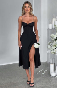Delilah Midi Dress - Black - Cinderella