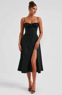 Delilah Midi Dress - Black - Cinderella