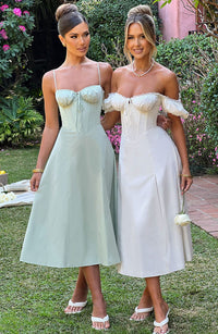 Delilah Midi Dress - Sage - Cinderella