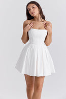Evelina Mini Dress - Ivory - Cinderella