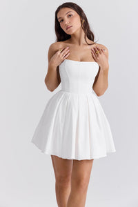 Evelina Mini Dress - Ivory - Cinderella