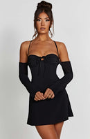 Fiona Mini Dress - Black - Cinderella