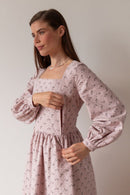 Grace Nursing & Maternity Dress – Dusty Rose Floral - Cinderella