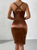 Helga Mini Dress - Chocolate - Cinderella