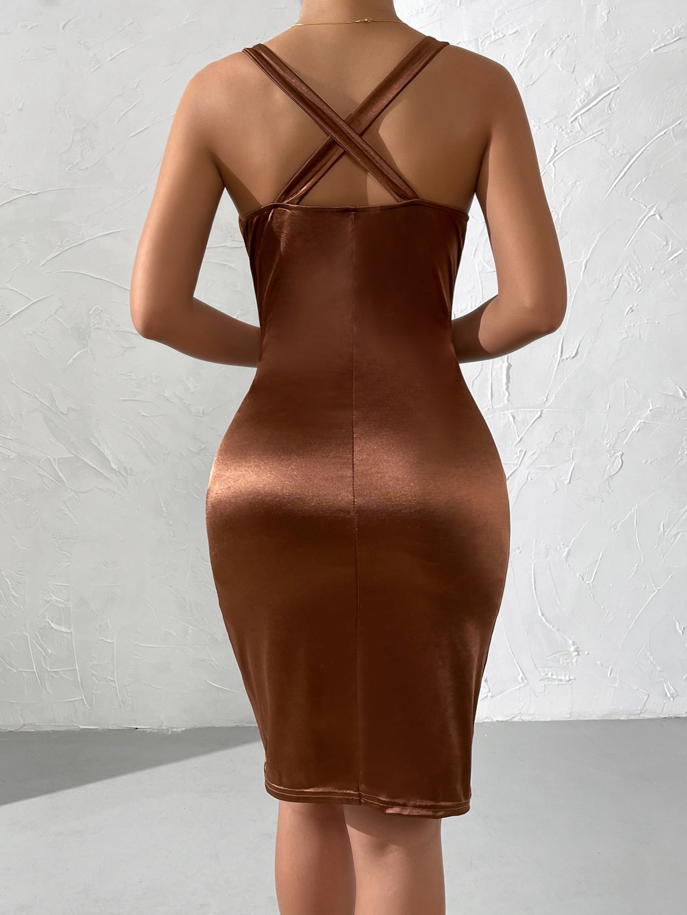 Helga Mini Dress - Chocolate - Cinderella
