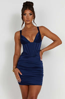Izabella Mini Dress - Navy - Cinderella