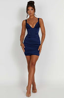 Izabella Mini Dress - Navy - Cinderella