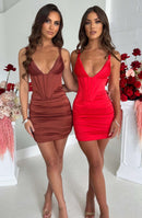 Izabella Mini Dress - Red - Cinderella