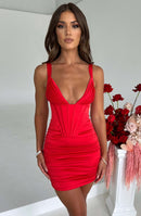 Izabella Mini Dress - Red - Cinderella