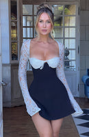 Jacinta Mini Dress - Black/White - Cinderella