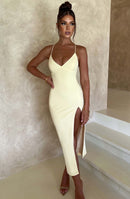 Kiara Midi Dress - Lemon - Cinderella