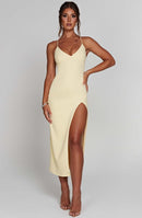 Kiara Midi Dress - Lemon - Cinderella