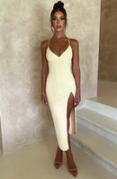 Kiara Midi Dress - Lemon - Cinderella