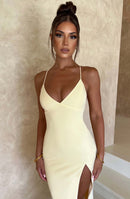 Kiara Midi Dress - Lemon - Cinderella