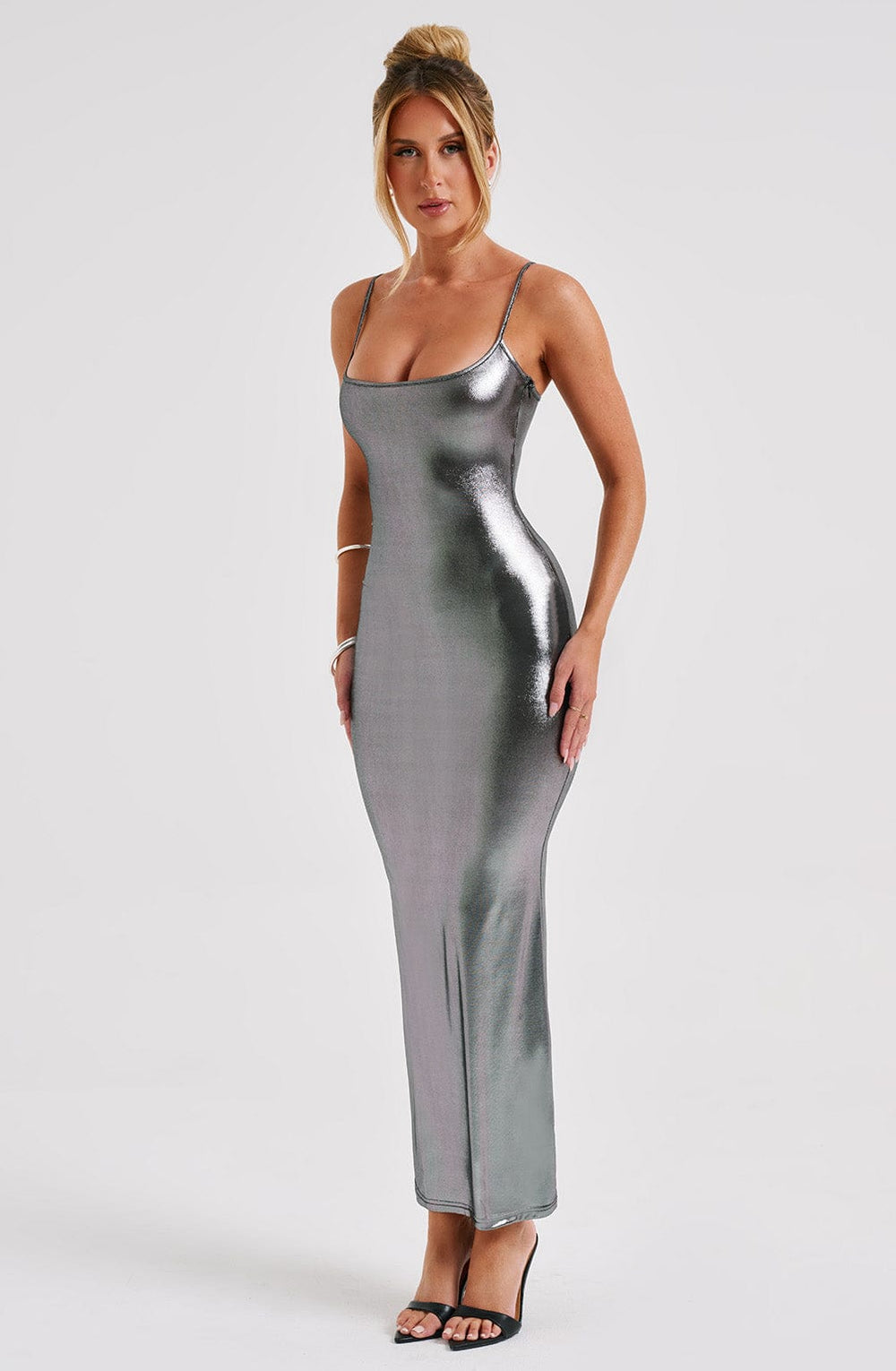 Vestido largo Kyrali - Gunmetal