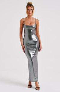 Kyrali Maxi Dress - Gunmetal - Cinderella