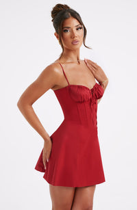 Lacey Mini Dress - Red - Cinderella