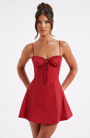 Lacey Mini Dress - Red - Cinderella