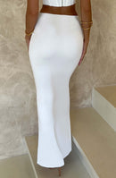 Luminous Breeze Maxi Skirt-White - Cinderella