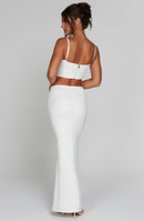 Luminous Breeze Maxi Skirt-White - Cinderella