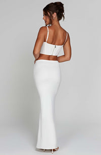 Luminous Breeze Maxi Skirt-White - Cinderella