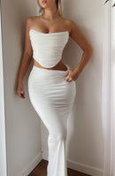 Luminous Breeze Maxi Skirt-White - Cinderella