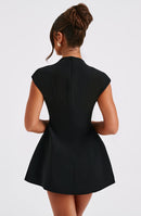 Luna Mini Dress - Black - Black Mini Dress