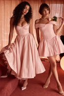 Madeline Midi Dress - Pink - Cinderella