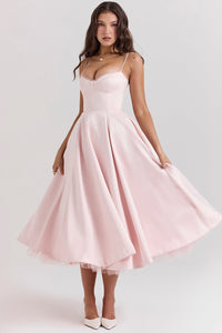 Madeline Midi Dress - Pink - Cinderella