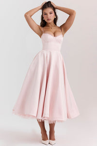 Madeline Midi Dress - Pink - Cinderella