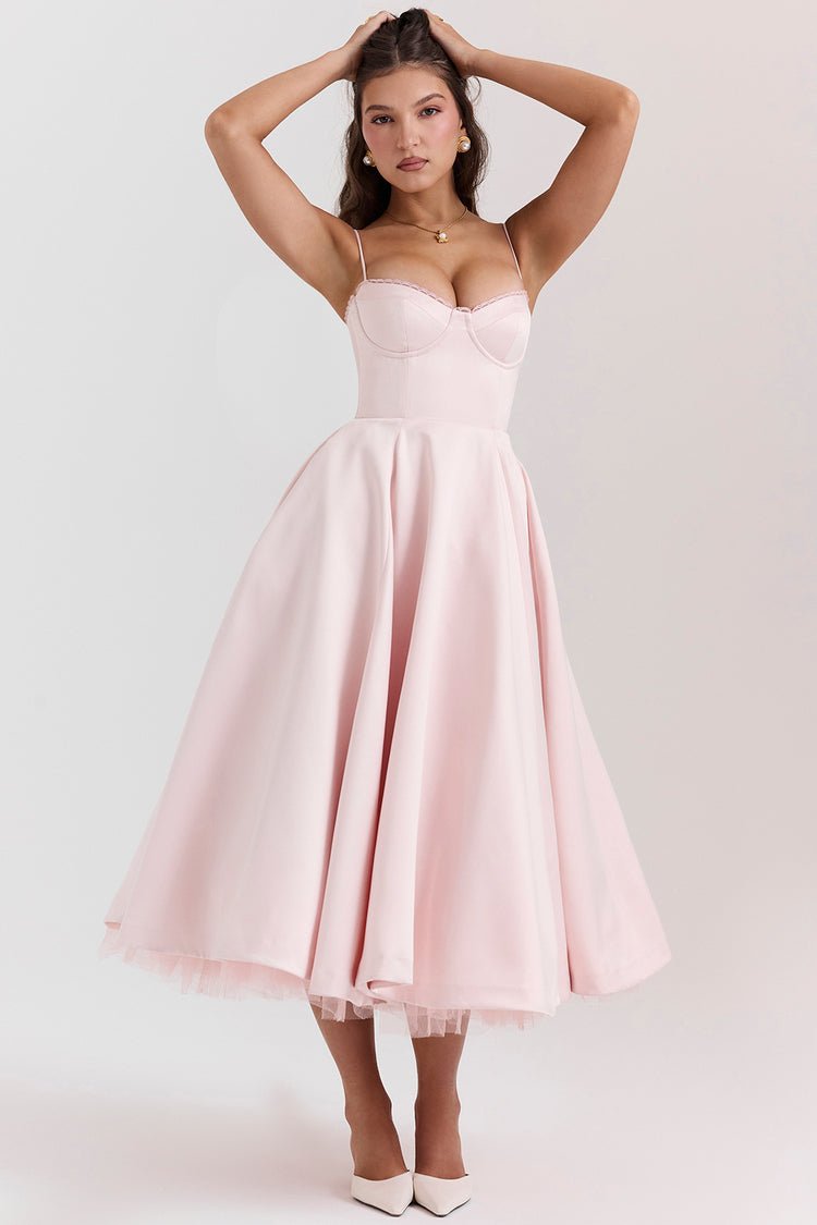 Madeline Midi Dress - Pink - Cinderella