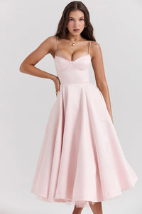 Madeline Midi Dress - Pink - Cinderella