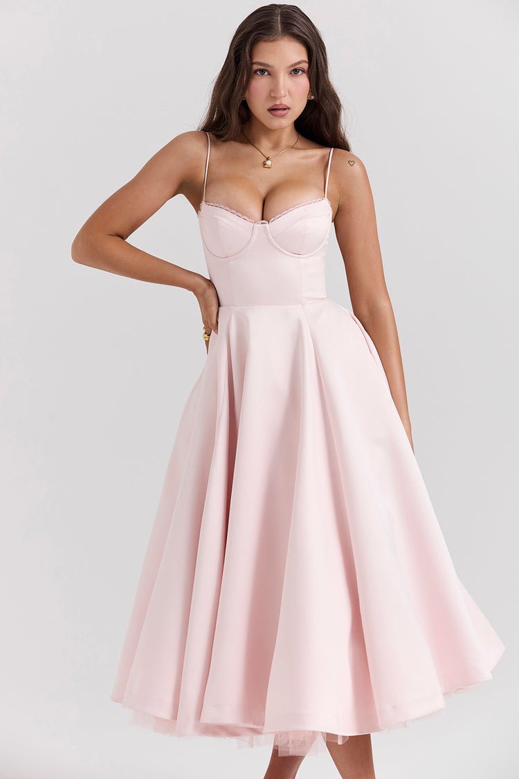 Madeline Midi Dress - Pink - Cinderella