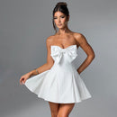 Malia Strapless Bow Mini Dress - Cinderella