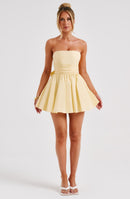 Melinda Mini Dress - Lemon - Cinderella