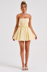 Melinda Mini Dress - Lemon - Cinderella