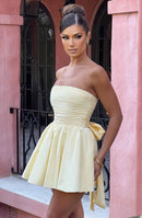 Melinda Mini Dress - Lemon - Cinderella