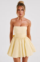 Melinda Mini Dress - Lemon - Cinderella