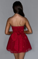 Melinda Mini Dress - Red Sparkle - Cinderella