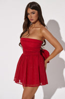Melinda Mini Dress - Red Sparkle - Cinderella
