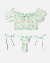 Mesh Butterfly Bra and Panty Set - Cinderella