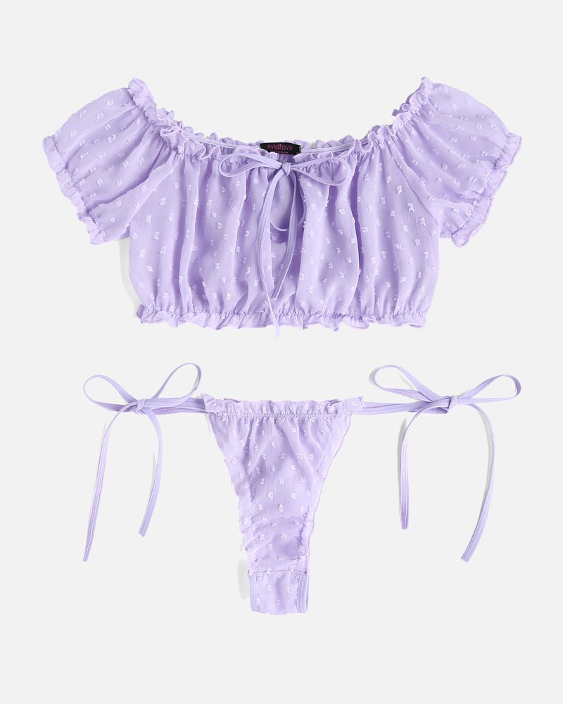 Mesh Butterfly Bra and Panty Set - Cinderella