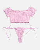 Mesh Butterfly Bra and Panty Set - Cinderella