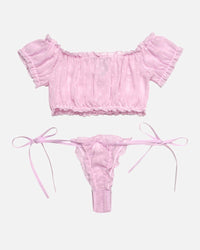 Mesh Butterfly Bra and Panty Set - Cinderella
