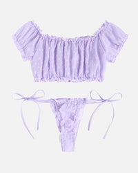 Mesh Butterfly Bra and Panty Set - Cinderella