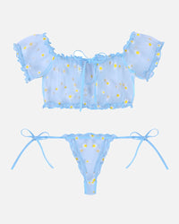 Mesh Butterfly Bra and Panty Set - Cinderella