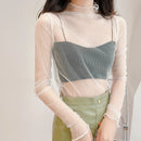 Mesh Lace Seductive Blouse: Elegant Sheer Top for Women - Cinderella