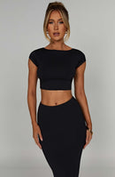Midnight Elegance Blouse- Black - Cinderella