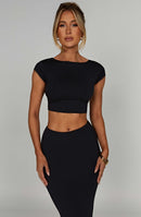 Midnight Elegance Blouse- Black - Cinderella