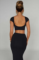 Midnight Elegance Blouse- Black - Cinderella